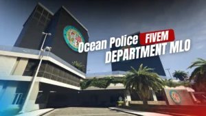 Ocean Police Department MLO coastal police station with marine patrol offices for FiveM