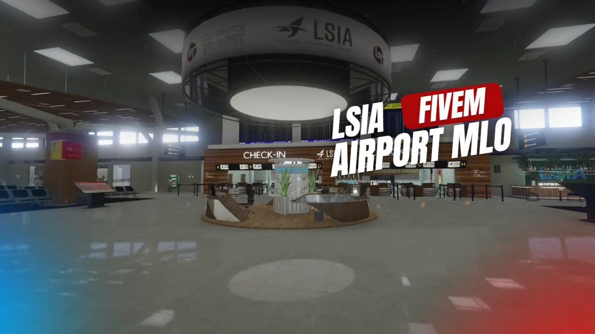 "Interior of the Airport LSIA terminal for FiveM aviation roleplay"