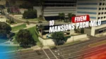 "Mansion party setup with rooftop and jacuzzi in FiveM RP server"