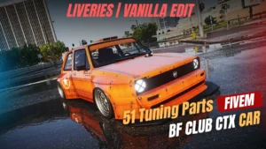 FiveM realistic hatchback BF Club CTX with tuning options