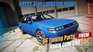 Karin Confiero FiveM custom car mod with 66 tuning parts