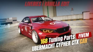 Übermacht Cypher CTX FiveM car mod with 168 tuning parts