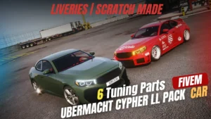 Übermacht Cypher II Pack FiveM addon car with 6 tuning parts and custom sound