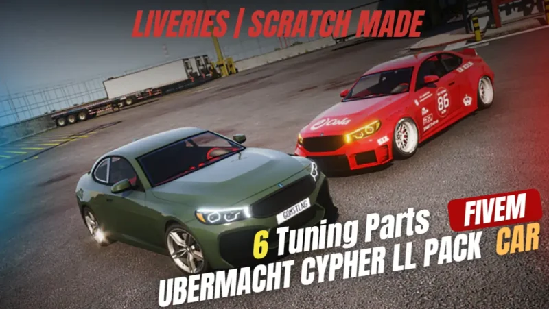 Übermacht Cypher II Pack FiveM addon car with 6 tuning parts and custom sound