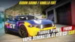 Vapid Dominator GT CTX C3 FiveM mod with 41 tuning parts and upgrades
