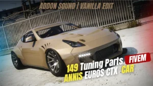 Annis Euros CTX FiveM JDM car mod with 149 tuning parts