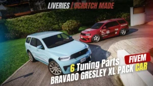 Bravado Gresley XL Pack FiveM SUV mod with 6 tuning parts