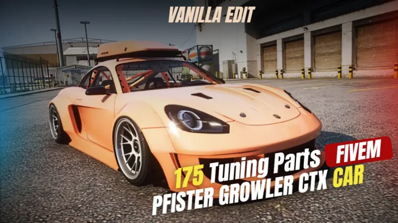 Pfister Growler CTX FiveM sports car mod with 175 tuning parts