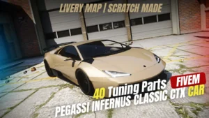 Pegassi Infernus XS CTX FiveM supercar mod with 40 tuning parts