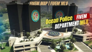 Ocean Police Department MLO FiveM custom police station interior mod