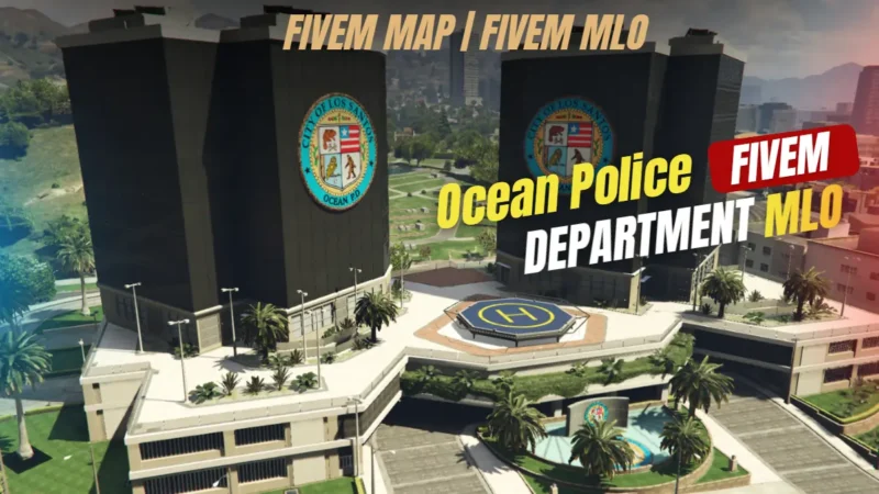 Ocean Police Department MLO FiveM custom police station interior mod