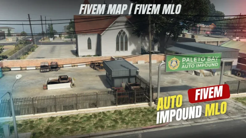 Auto Impound MLO FiveM custom tow yard and vehicle impound interior mod
