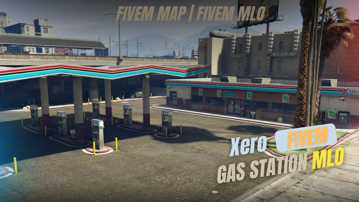 Xero Gas Station MLO FiveM custom fuel station shop interior mod