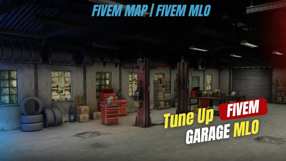 Tune Up Garage MLO FiveM custom mechanic shop RP interior