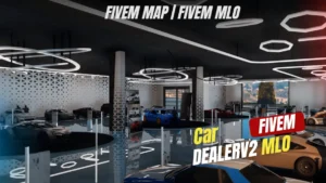 Car Dealer V2 MLO FiveM custom luxury showroom RP interior