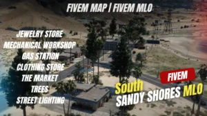 South Sandy Shores MLO FiveM custom desert town interiors and mapping