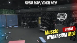 Muscle Gymnasium MLO FiveM fitness center with boxing ring and RP interiors