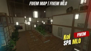 Koi Spa MLO FiveM luxury spa with hot tubs and relaxation RP interiors