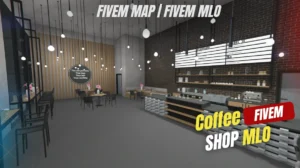 Coffee Shop MLO FiveM café interior with barista counter and RP mapping