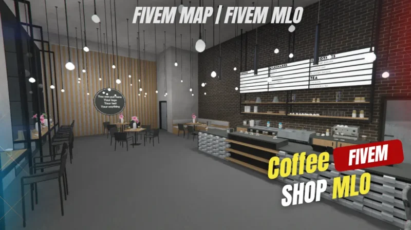 Coffee Shop MLO FiveM café interior with barista counter and RP mapping