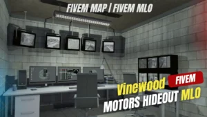 Vinewood Motors Hideout MLO FiveM secret RP garage interior