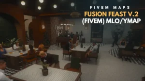 Fusion Feast V2 MLO exterior restaurant building for FiveM