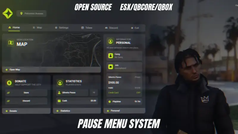 FiveM Pause Menu UI 2026 | ESX QBCore QBox Compatible